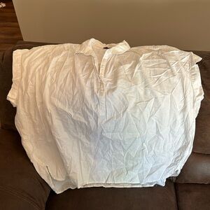 Madewell White Popover Blouse